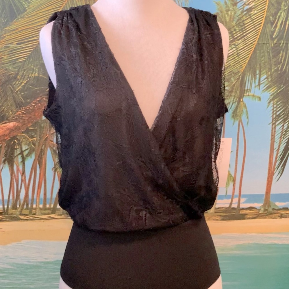 BCBG black lace body suit